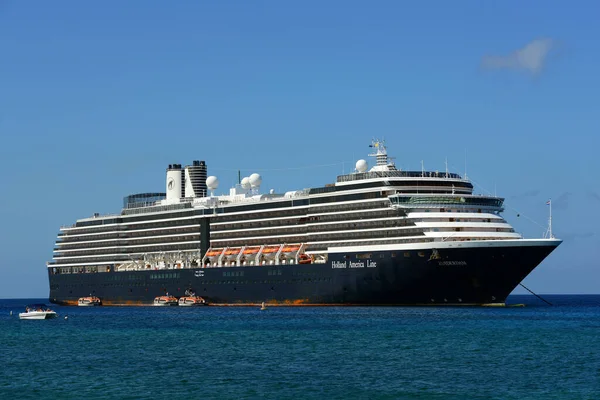 Holland American Line Cruiseschip Zuiderdam Ligt Voor Anker George Town — Stockfoto