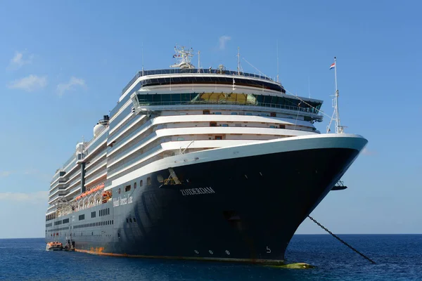 Holland American Line Cruiseschip Zuiderdam Ligt Voor Anker George Town — Stockfoto