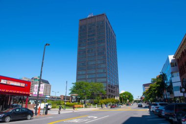 Brady Sullivan Plaza binası Manchester şehir merkezindeki 1000 Elm Sokağı, New Hampshire NH, ABD. 