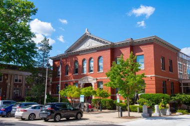 Manchester şehir merkezindeki Market Caddesi 'ndeki Old Hillsborough County Adliyesi, New Hampshire NH, ABD. 