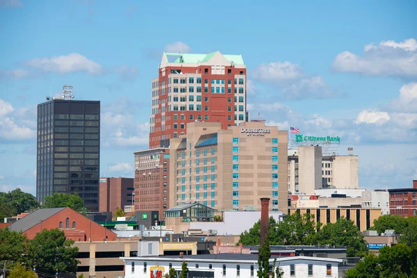 Manchester Modern City Skyline Including City Hall Plaza Brady Sullivan — Zdjęcie stockowe