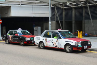 Hong Kong Urban kırmızı Toyota Crown Confort YXS10 Hong Kong Adası, Çin.