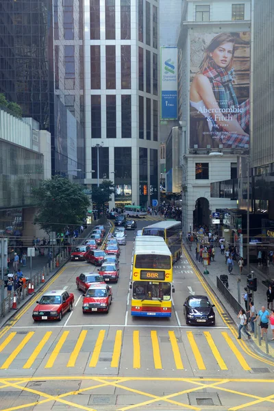 香港のデ ボエウ ロード セントラル近くのペダー ストリート — ストック写真