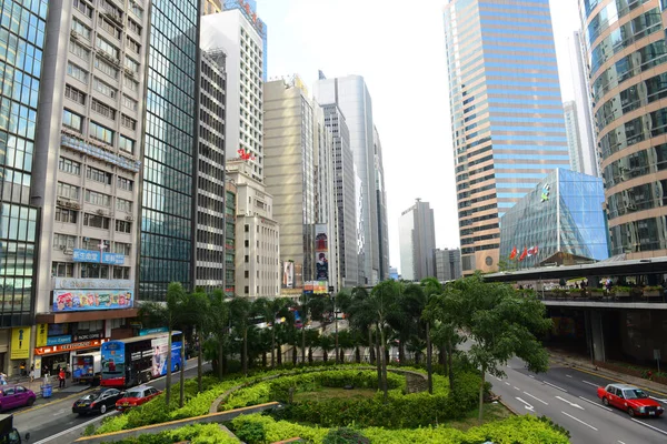 Hong Kong Connaught Road Central Ligt Het Centrum Van Het — Stockfoto