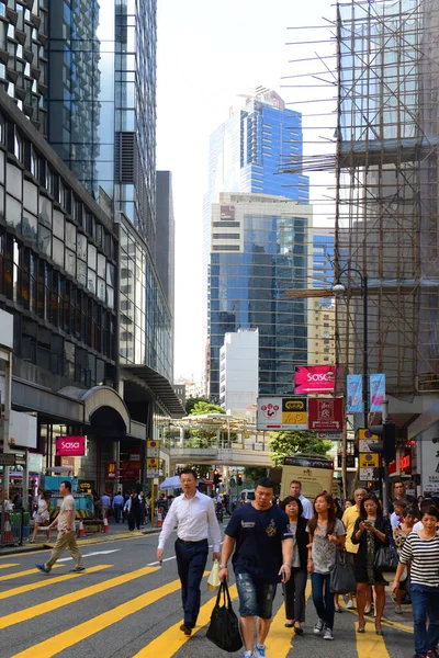 Queen Road Central Bij Pottinger Street Hong Kong Island Hong — Stockfoto