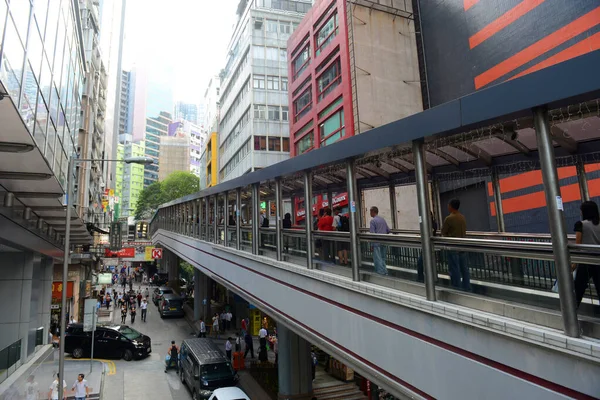 Cochrane Road Central Mid Levels Escalator Гонконге Central Mid Levels — стоковое фото
