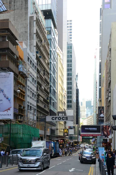 Queen Road Central Bij Pottinger Street Hong Kong Island Hong — Stockfoto