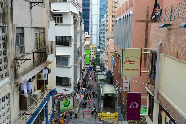 Shelley Street Central Mid Levels Escalator Caine Road Soho Hong — стоковое фото