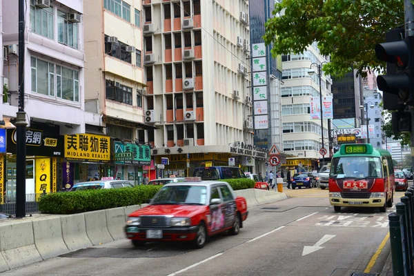 Taxi Minibus Austin Road Bij Nathan Road Kowloon Hong Kong — Stockfoto