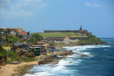 San Juan Castillo San Felipe del Morro El Morro ve San Juan gölü. Castillo de San Cristbal, San Juan, Porto Riko 'dan..