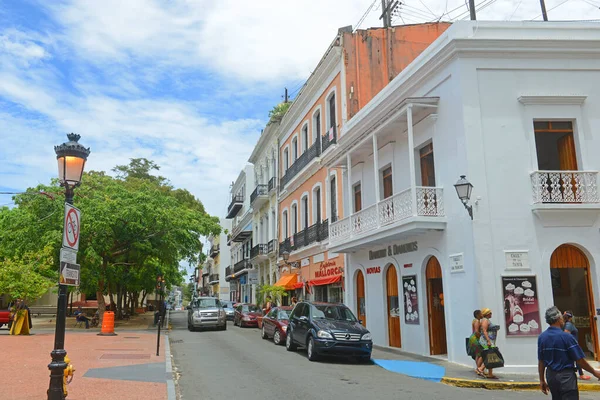 Edifício Histórico Calle San Francisco Calle Tanca Old San Juan — Fotografia de Stock