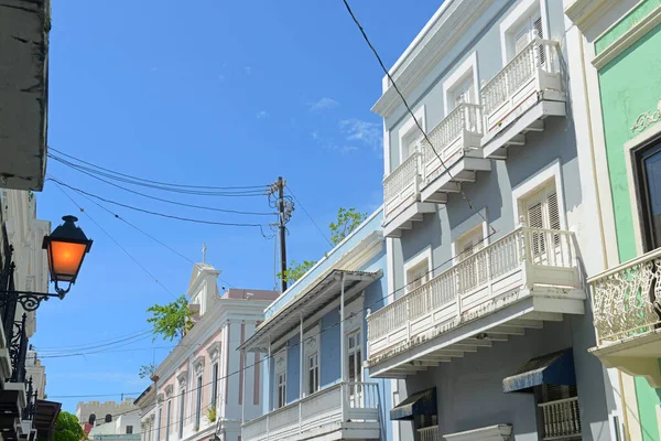 Historisch Gebouw Calle Del Cristo Tussen Calle San Francisco Calle — Stockfoto