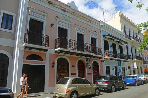 Edificio Histórico Calle San Francisco Calle Tanca Viejo San Juan — Foto de Stock