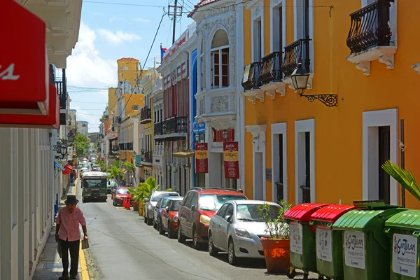 Edificio Histórico Calle San Francisco Plaza Armas Viejo San Juan — Foto de Stock