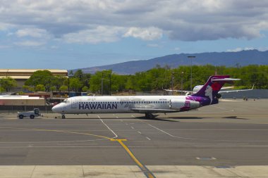 Hawaii Havayolları Boeing 717-200 N479HA Daniel K. Inouye Uluslararası Havalimanı (HNL), Honolulu, Hawaii HI, ABD. 