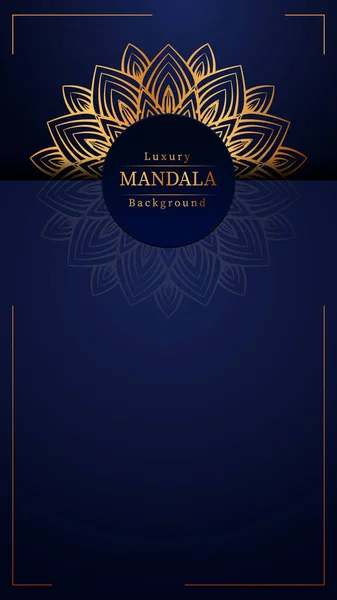 Düğün davetiyesi ve kitap kapağı için Altın Arabesk desenli lüks Mandala İslami Arkaplanı.