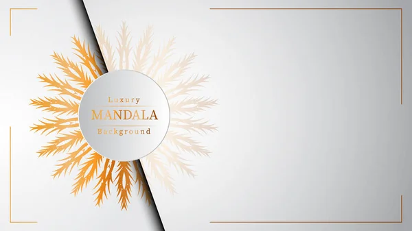 Düğün davetiyesi ve kitap kapağı için Altın Arabesk desenli lüks Mandala İslami Arkaplanı.