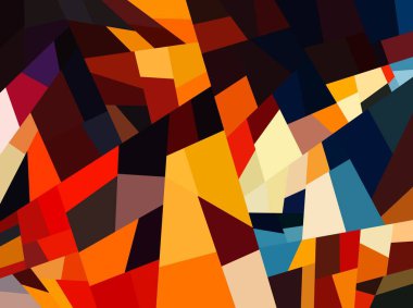Soyut Renkli Geometrik Sanatlar, Soyut Grafiksel Sanat Arkaplan Dokusu, Modern Kavramsal Sanat, Sentetik Estetik Poster Yazıcı, 3D Renklendirme