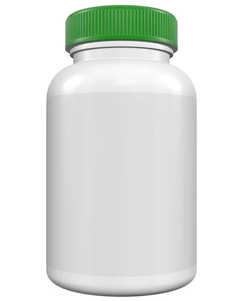 Realistico Tappo Bottiglia Falsificare Modello Sfondo Bianco Rendering Illustrazione — Foto Stock