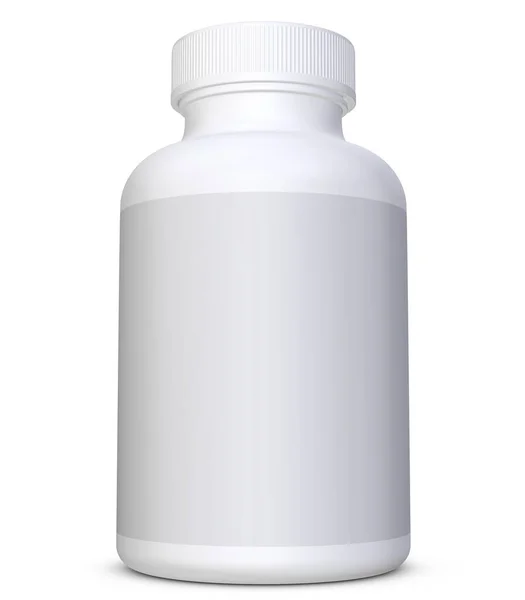 Realistic Bottle Mock Template White Background Rendering Illustration Copy Space — Stock Photo, Image