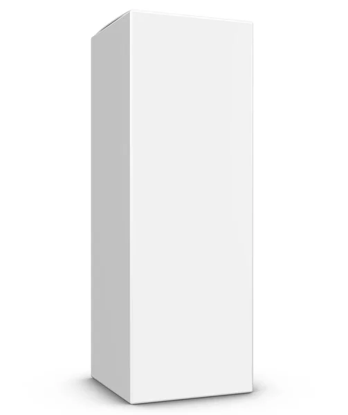 Realistische Box Mock Template Witte Achtergrond Rendering Illustratie Kopieer Space — Stockfoto