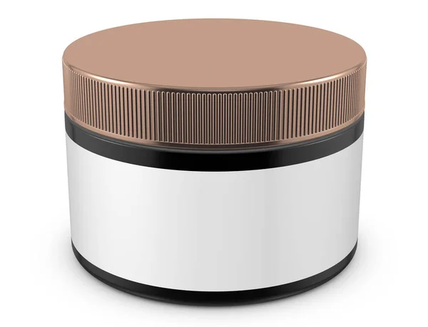 现实的3D Jar Mock Template White Background Rendering Illustr Copy Space — 图库照片