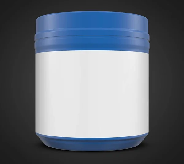 Realistic 3D Jar Mock Up Template on White Background.3D Rendering,3D Illustration.Copy Space