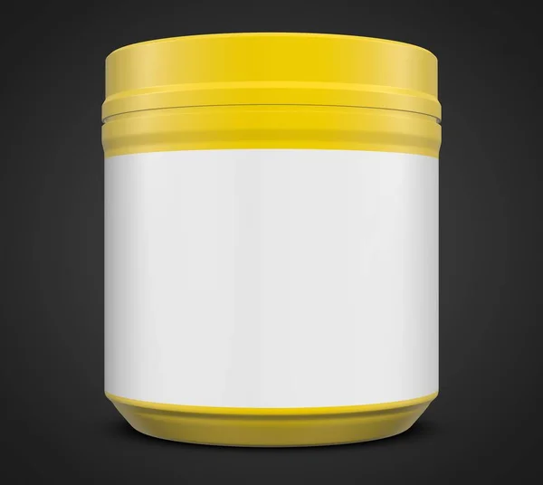 Jar Mock Template White Background Rendering Illustration Copy Space — 스톡 사진