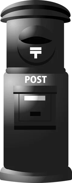 Monochrome Real World Postal post — Stock Vector