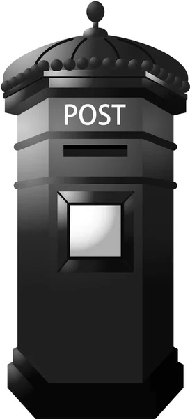 Fekete-fehér valós világ postai post — Stock Vector