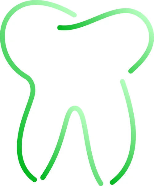 Naturliga enkel linje ritning av tand — Stock vektor