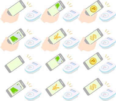 Yanında gri smartphone elektronik para ödenmesi ayarla