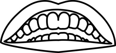 Gerçekçi bayanın ağzı anahat