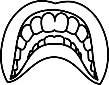 Gerçekçi bayanın ağzı anahat