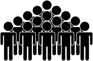 Takım siyah insanlar silueti Hizala