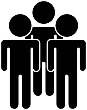 Takım siyah insanlar silueti Hizala