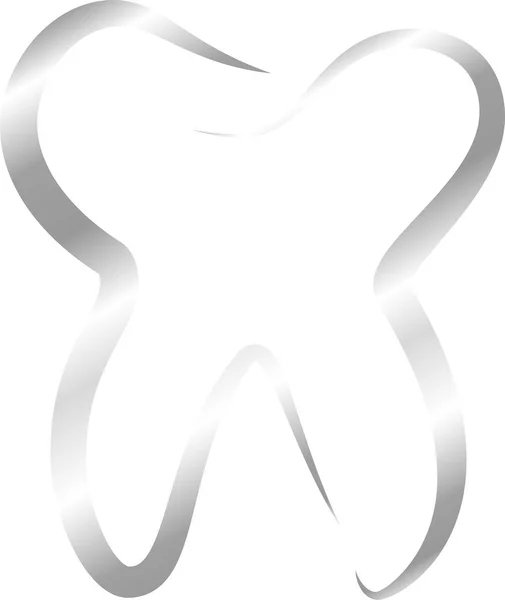 歯の銀線の描画 — ストックベクタ