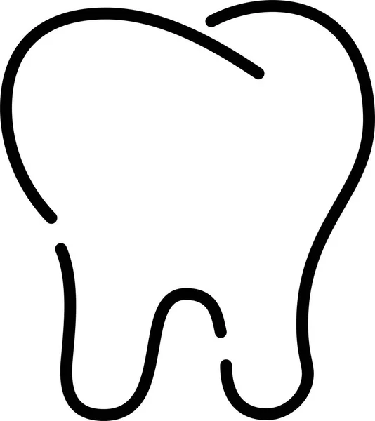 歯の単純な線の描画 — ストックベクタ