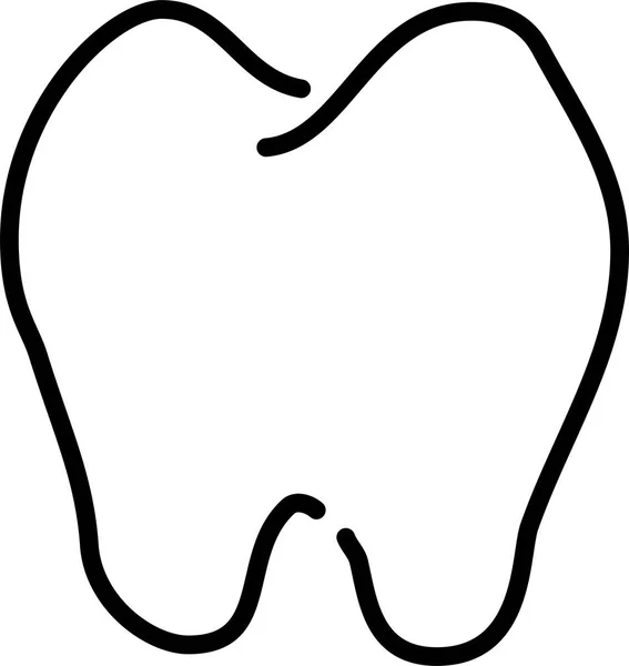 Enkel linje ritning av tand — Stock vektor