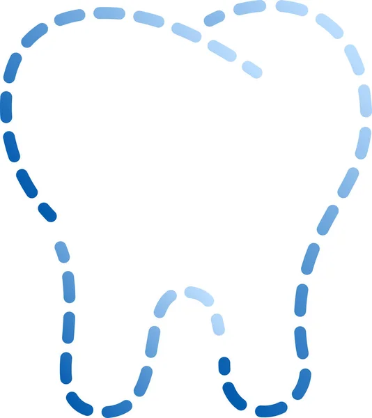 Cool Dot rysowania linii zęba — Wektor stockowy