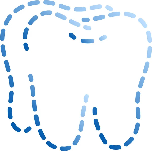 Cool Dot rysowania linii zęba — Wektor stockowy