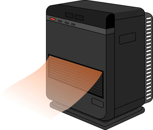 De warme olie zwarte kachel — Stockvector