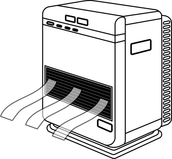 热油加热器轮廓 — 图库矢量图片