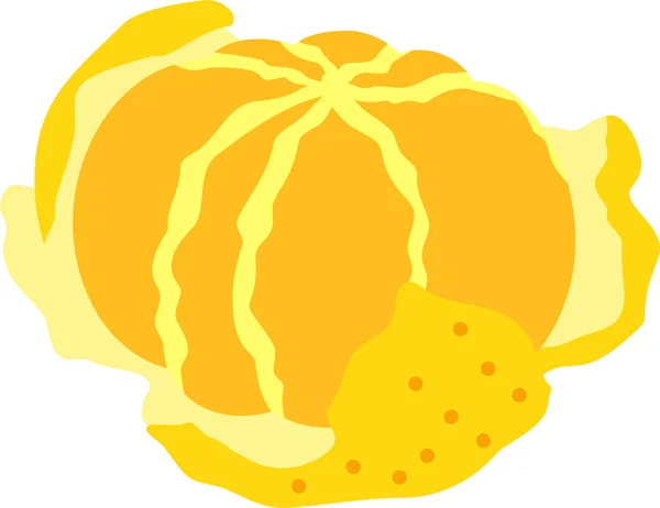 Japonés amarillo mandarín naranja — Vector de stock