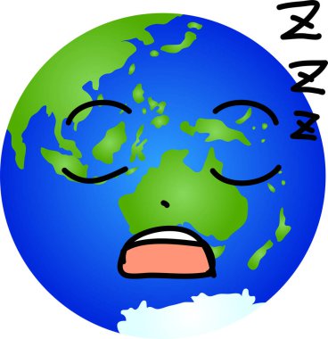 Yuvarlak mavi derece Dünya'nın yüz ifadesi ayarla