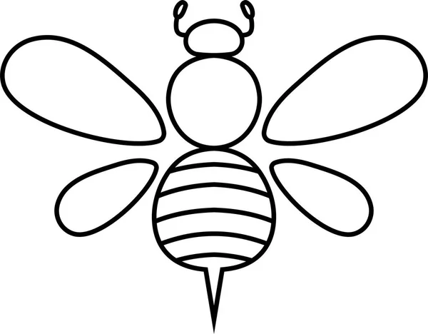 Esboço de abelha bonito — Vetor de Stock