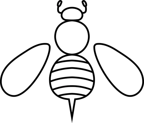 Schattig bee overzicht — Stockvector