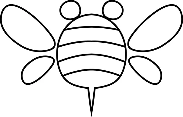 Schattig bee overzicht — Stockvector