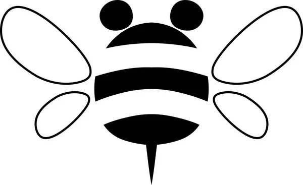 Милі бджоли силует — стоковий вектор