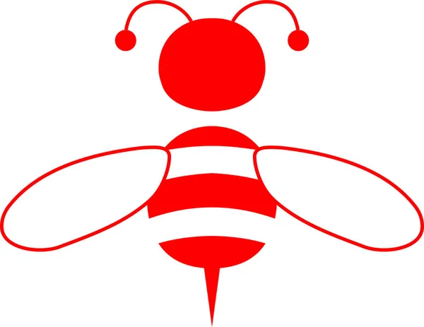 Милий Red bee ілюстрація — стоковий вектор